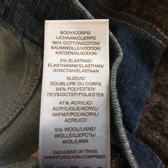 Silver Jeans Co Denim Jean Jacket Knitted Sweater - Picture 6 of 6